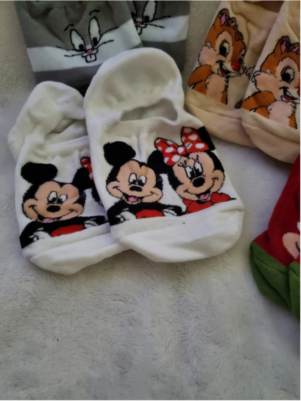 Unisex old school Character No-Show Socks Multi-color women size 7-9